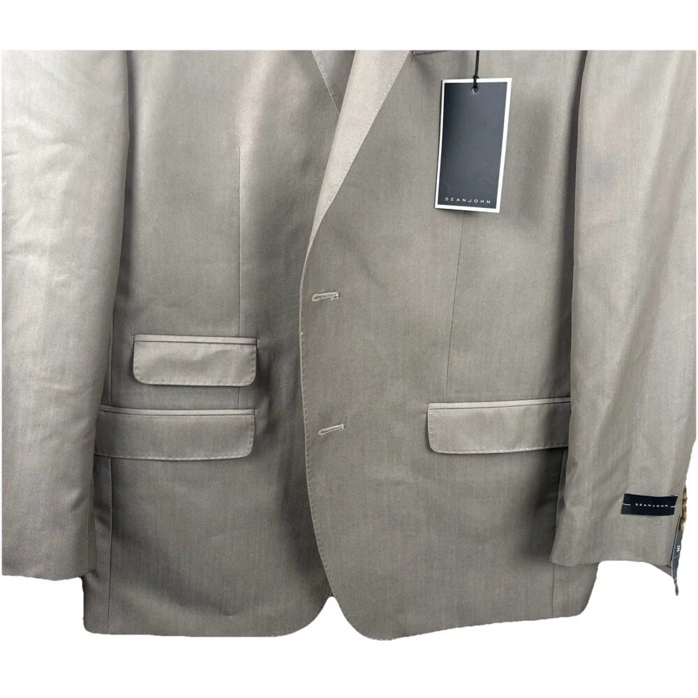 NEW Sean John Tan Sport Coat Blazer Jacket 42R NWT Polyester Macys